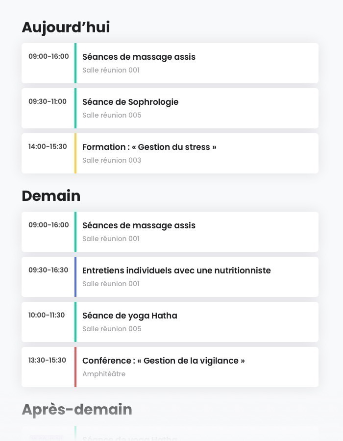 Illustration de calendrier pour une Semaine QVT / QVCT en entreprise/