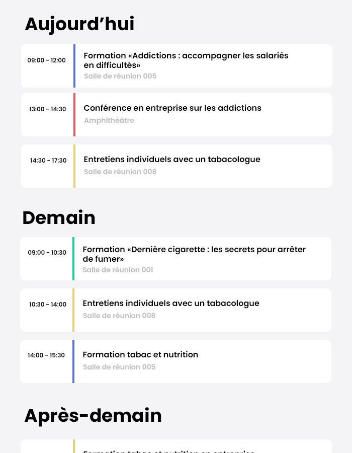 Illustration de calendrier pour un mois sans tabac